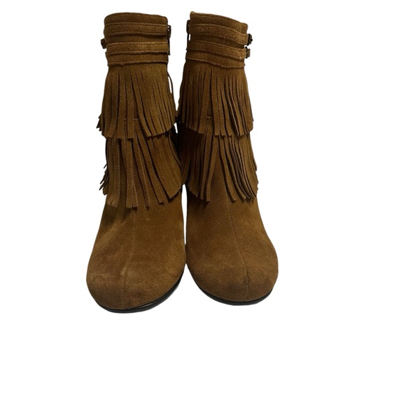 Womens Aerosoles Plumming Bird Fringe Wedge Ankle
Boots - Dark Tan Suede size6.5 - Picture 4 of 15